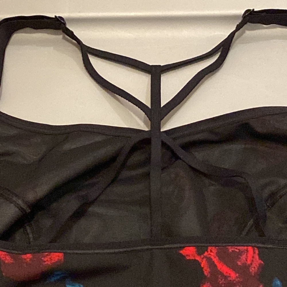 Livi Active Black and Red Floral Sports Bra - Picture 6 of 6